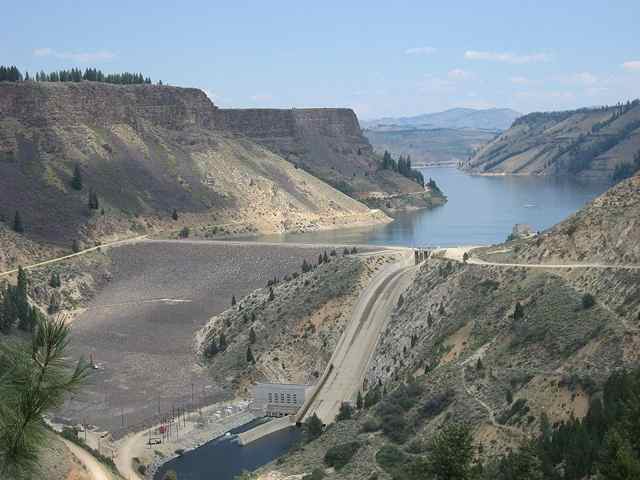 Anderson Ranch Dam and Anderson Ranch Reservoir in Elmore County, Idaho.