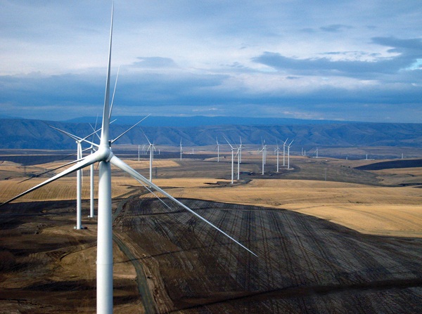 Biglow Canyon Wind Farm, Sherman County, Ore. (image via Portland General Electric)