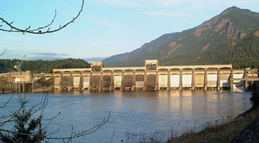 Bonneville Dam operated by the Army Corps of Engineers