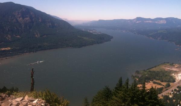 A view of the Columbia River from Washington's Wind Mountain. A new bill would authorize $50 million for pollution cleanup in the Northwest's biggest river basin. (David Steves photo)