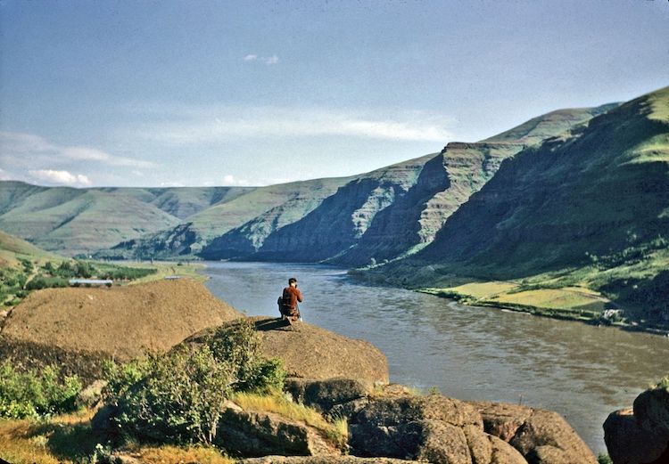 A photo of Granite Point, pre-dam from Washington State University. (Courtesy of the Laughlin Collection, WSU)