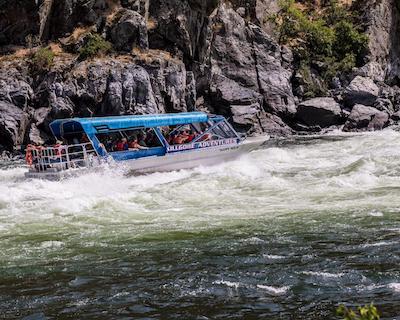 Killgore Adventures' 43-passenger boat is seen on the Salmon River.