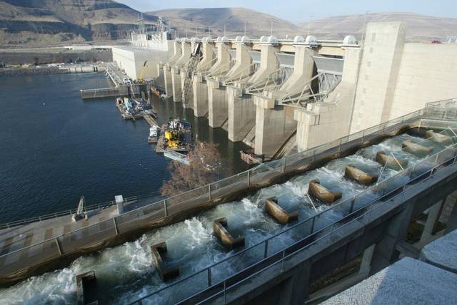 Lower Monumental Dam is one of the four lower Snake River dams that conservation groups want breached to save salmon and steelhead in the Northwest.