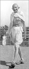 Mohandas Karamchand Gandhi was born on 2 October 1869 in Porbandar, India.