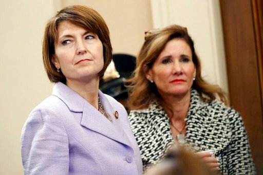 Eastern Oregon Congresswoman Cathy McMorris Rodgers, R-Spokane, listens as former White House national security aide Fiona Hill, and others testify before the House Intelligence Committee on Capitol Hill in 2019 during a public impeachment hearing of former President Donald Trump.