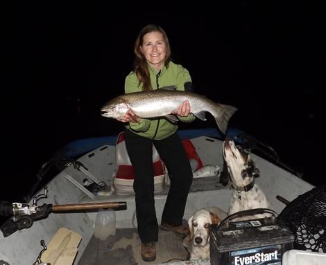 Chinook fishing was good at night time too in 2013.