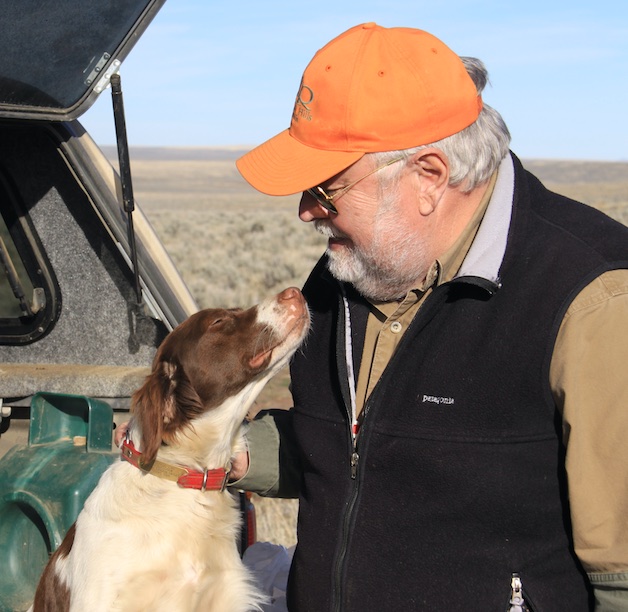 Rod Sando and his bird dog.
