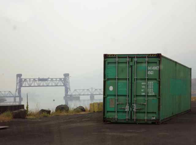 The container yard at the Port of Lewiston, Idaho is virtually empty. Last year at this time there were 250 containers here, ready to carry farmer's crops down the Snake and Columbia Rivers to the Port of Portland and onto Asia and South America.
(Conrad Wilson photo)