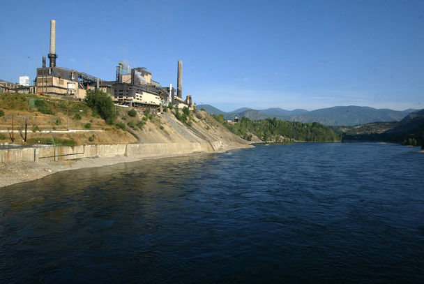The Teck smelter looms over the town of Trail, on the banks of the Columbia River in southeast British Columbia.