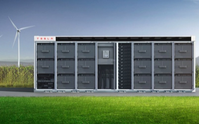 Tesla's Megapack is about the size of a shipping container with the capacity to store ~3 megawatt-hours of electrical energy.