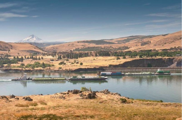 Tidewater barges move up and down the Columbia River (Tidewater photo)