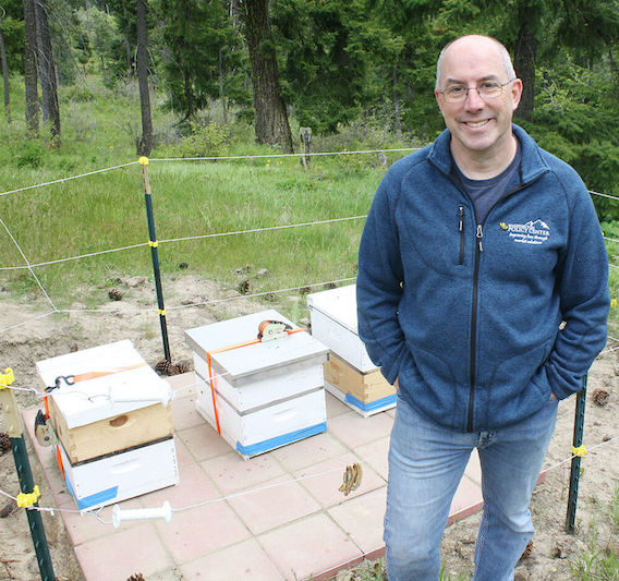 Washington Policy Center environmental director Todd Myers, with his bees in the Cascade foothills, has stinging criticism of how government approaches environmental issues.