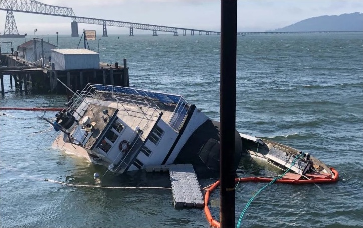 The historic ferry Tourist II partially sank at a pier in Astoria, Oregon on July 28, interrupting her long and storied career.