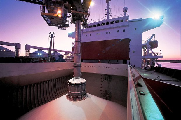 Alumina -- much of it from Australia -- arrives in big ships stuffed to the poop decks with the crystalline ore in powder form.