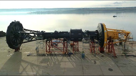 A massive wave energy buoy. The state of Oregon has rezoned its territorial sea map to identify four locations where it will encourage offshore wind and wave energy projects.