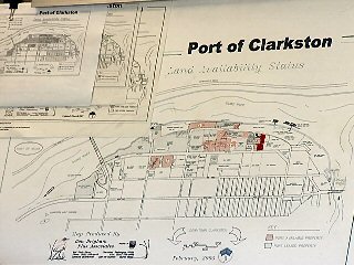 A drawing of the Clarkston Port area.