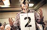 Seth Williams of Edwall, Wash., makes his living from farming grain and wheat.  He expresses his concerns about breaching. Brian Plonka - The Spokesman Review