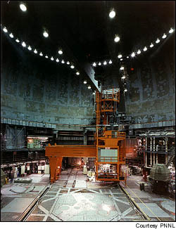 The Fast Flux Test Facility reactor containment unit was designed to prevent the release of radioactive material into the atmosphere in case of accidents.