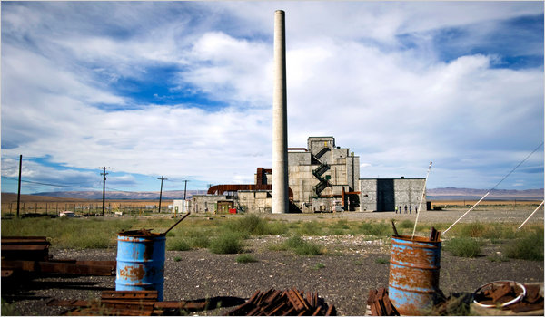 A plutonium reactor, no longer in use, at the Hanford Nuclear Reservation in Washington State.