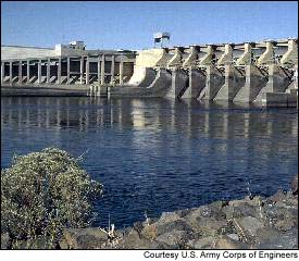 Ice Harbor Dam near Levey, Wash., is one of the four dams on the lower Snake River that environmentalists say need to be breached in order to save wild salmon.