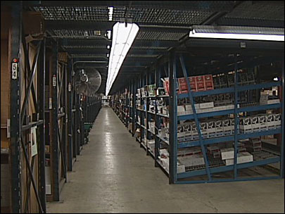 The lights at the True Value Distribution Center burned enough energy to power hundreds of homes.