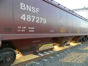 EGT Terminal grain dumped from rail cars during a union dispute at the Port of Longview in Longview, Wash., Thursday, Sept. 8, 2011.
