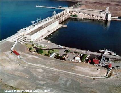 (ACOE photo) Lower Monumental Lock and Dam