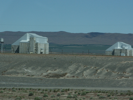 These two 'cocooned' reactors represent a fraction of what used to comprise two out of nine nuclear reactors at the Hanford Nuclear Reservation.