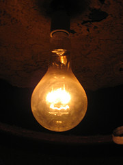 Incandescent bulbs typically convert only 10 percent of their incoming energy into light and the rest is expelled as heat.