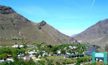 Riggins, Idaho, 37 miles south of Grangeville.
