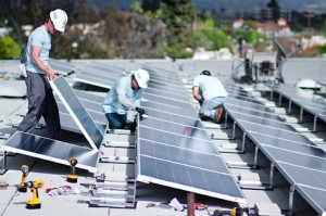 Clean LA Solar's first project: Oxnard Plaza Apartments