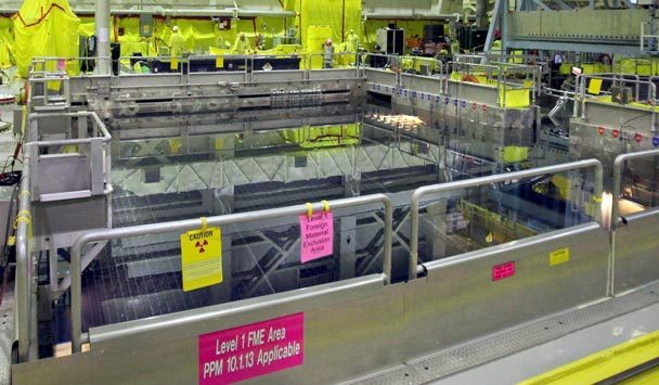 (Steve Ringman) The spent-fuel pool that holds used fuel rods is similar to those damaged at Japan's Fukushima nuclear complex. Nuclear experts say it's the most vulnerable part of the plant.