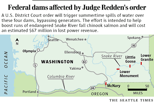 Map of dams orderer to increase spill